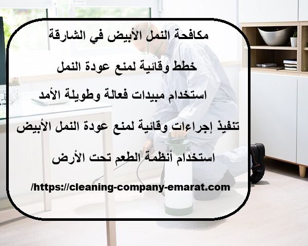 مكافحة النمل الأبيض في الشارقة